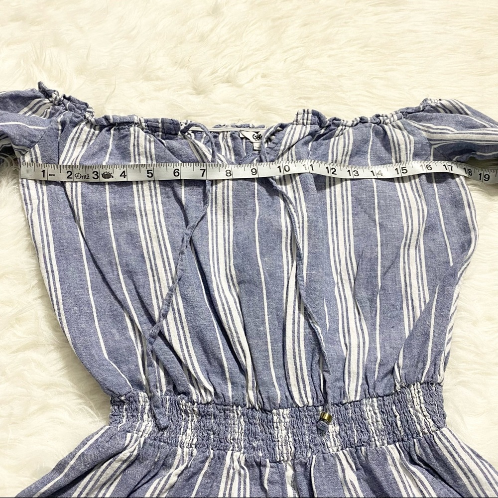 GBG Off The Shoulder Striped Romper - Picture 3 of 6